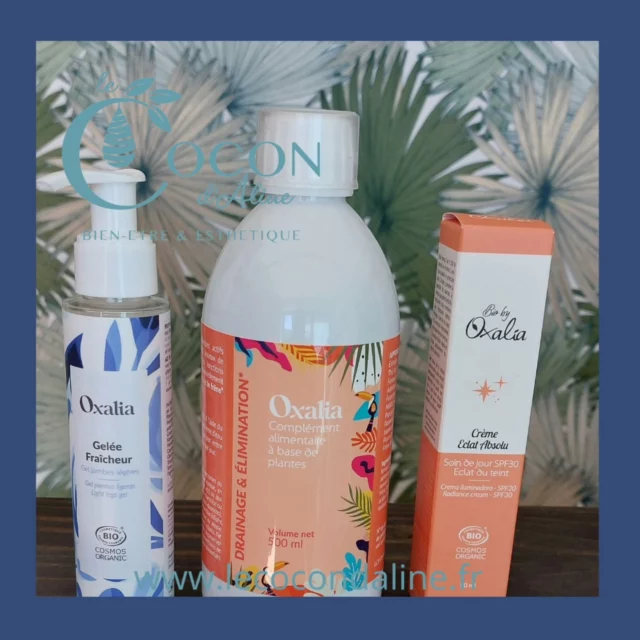 ✨ Les indispensables beauté du moment chez Le Cocon d'Aline ✨ 

Prenez soin de votre corps et de votre peau avec nos trois pépites du moment : 

🌿 Le draineur : Pour éliminer en douceur et retrouver une sensation de légèreté. 
❄️ La gelée fraîcheur : Offrez à vos jambes un instant de fraîcheur et de bien-être absolu. 
☀️ La crème visage Éclat Absolu SPF 30 : La protection essentielle pour un teint lumineux et préservé du soleil. 

Venez découvrir ces essentiels et laissez-vous choyer ✨ 

📍 Institut Le Cocon d'Aline 
📅 Prenez rendez-vous dès maintenant !

Le Cocon d'Aline
👩‍🎓Esthéticienne diplômée d'état.
🎓 Formations par @oxalia.officiel
📍ZAC des Étangs
13920 Saint Mitre Les Remparts.
♿ Accès PMR
🚙 Parking réservé à la clientèle devant l'institut. 

#lecocondaline #estheticienne #esthetique #beaute #beauty #lacherprise #skyncare #routinebeaute #cosmetique
#cosmetiquebio #biobyoxalia #greenbeauty #institutdebeauté #massage #discoverunder5k #saintmitrelesremparts #stmitrelesremparts #istres #istresmaville #martigues #martiguescoeurdeville #fossurmer #arles #miramas #marignane #vitrolles #chateauneuflesmartigues #cotebleue #salondeprovence #saintmartindecrau